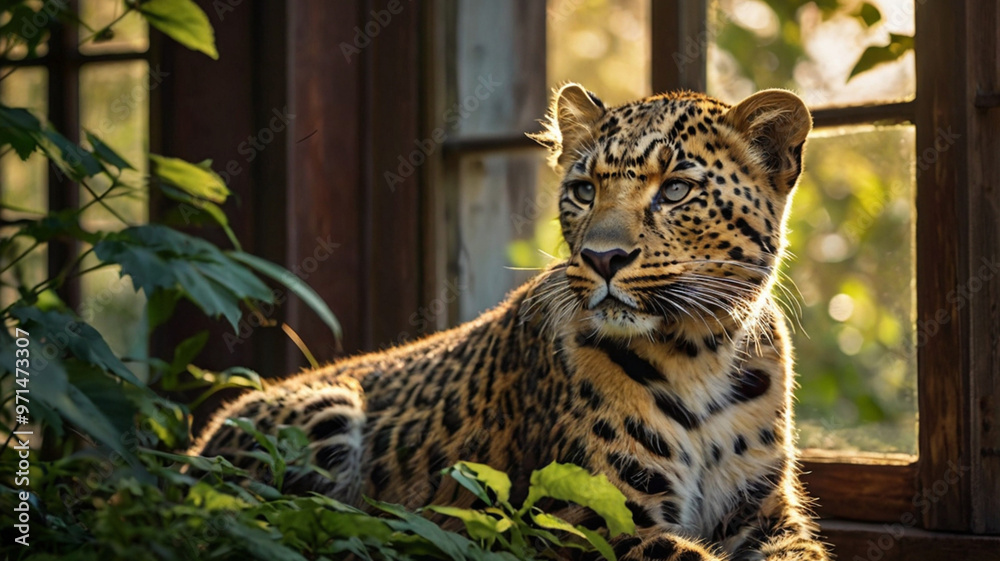 Obraz premium leopard in zoo