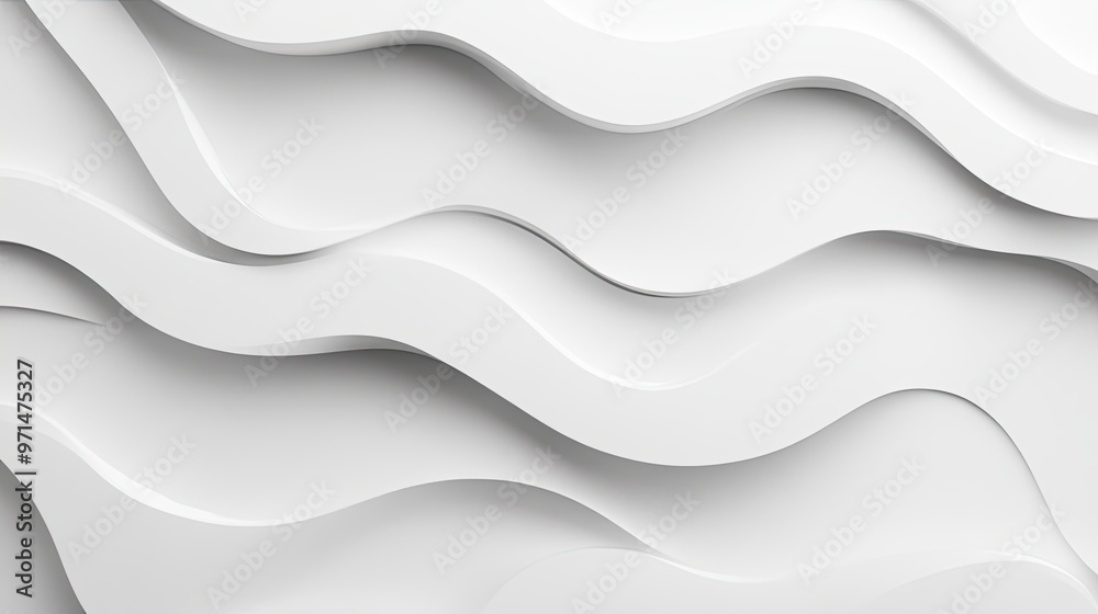 Obraz premium Abstract White Wave Pattern