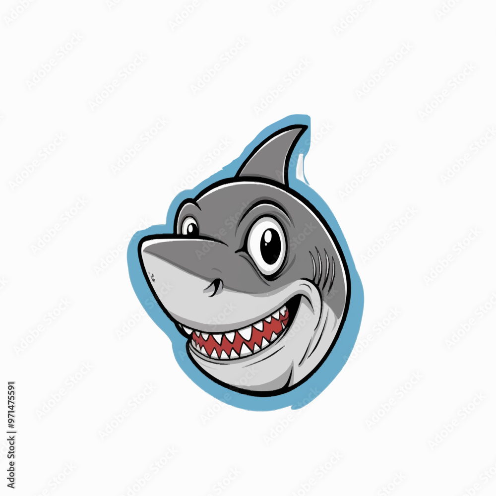 funny shark summer hand drawn illustration funny shark summer hand drawn illustration