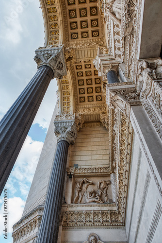 Basilica of Our Lady of Fourviere in Lyon, France photo