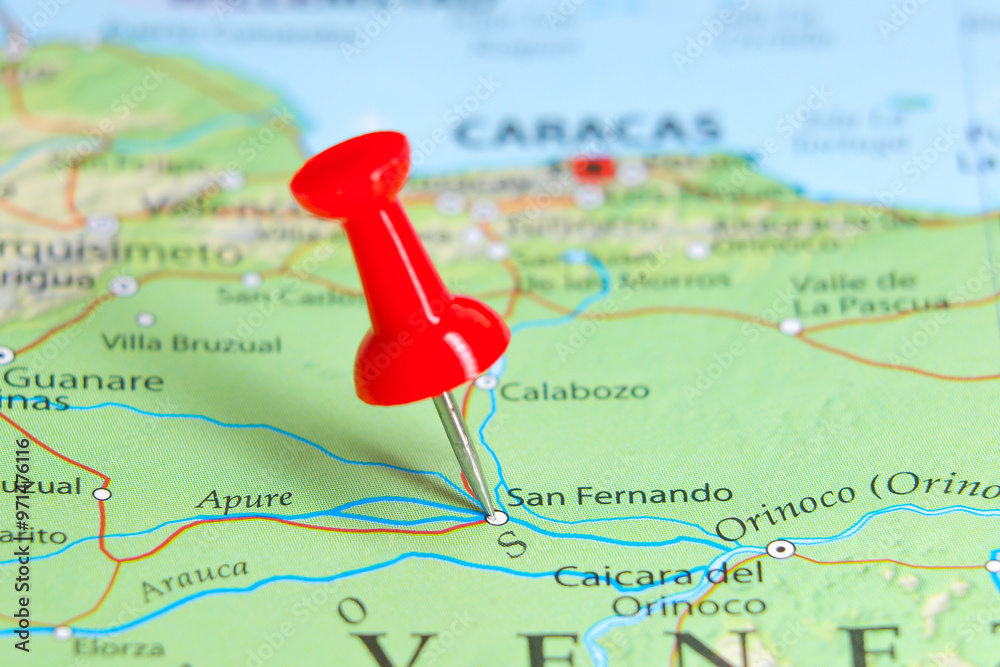 San Fernando, Venezuela pin on map San Fernando, Venezuela pin on map
