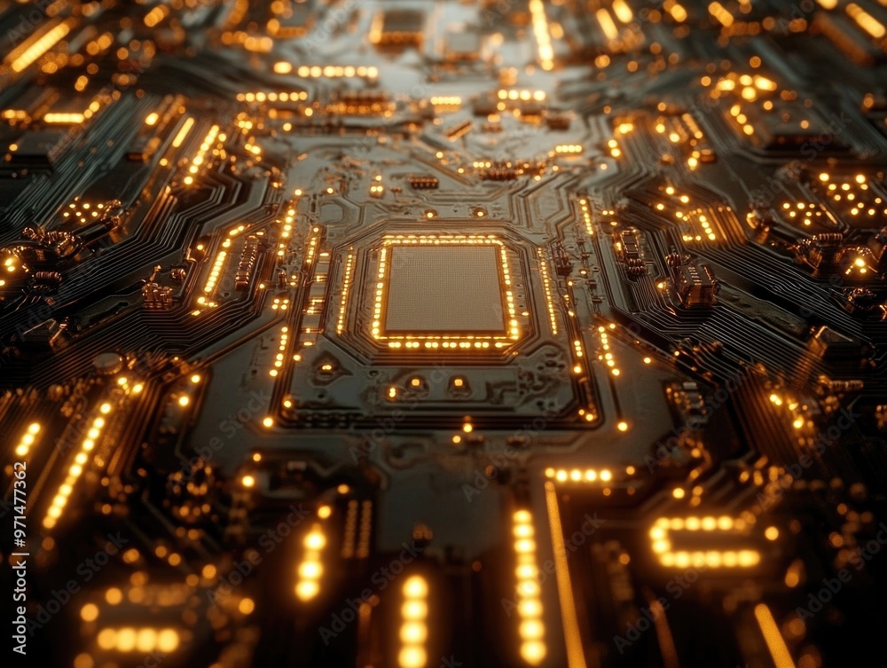 Computer Circuit Board Close-Up Computer Circuit Board Close-Up