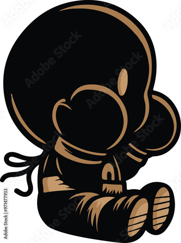 Boxing Gloves Vector illustration, Red Boxing Gloves