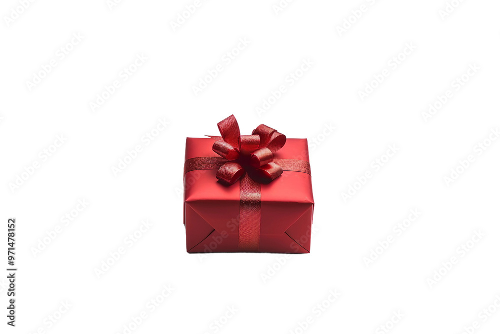 Modern holiday gift box with trendy gifts and seasonal decorations isolated on transparent background Modern holiday gift box with trendy gifts and seasonal decorations isolated on transparent background