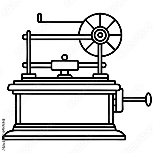 telegraph outline coloring book page line art drawing