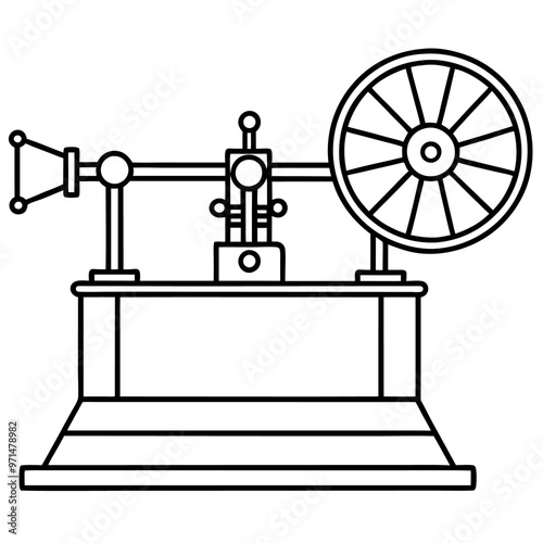 telegraph outline coloring book page line art drawing