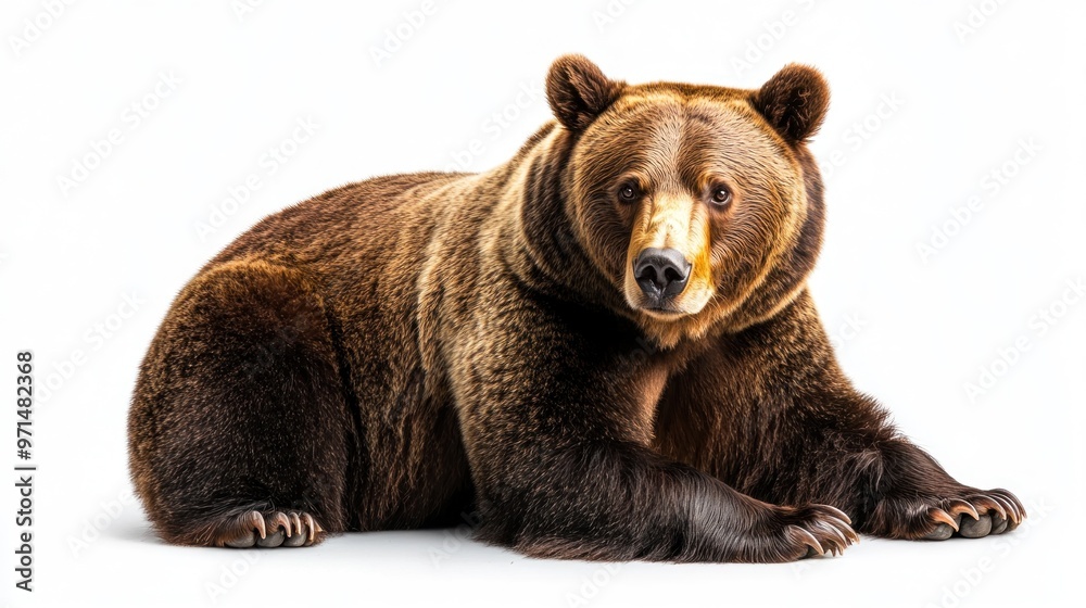 Obraz premium Brown Bear Portrait: A Majestic Look