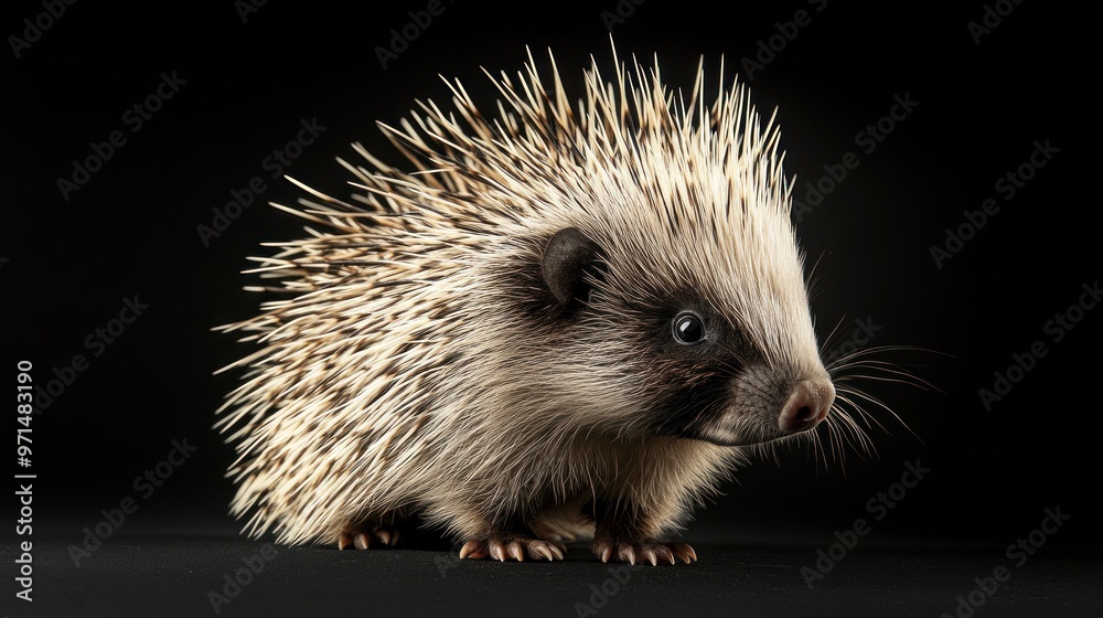 Fototapeta premium Close-up of a Curious Hedgehog