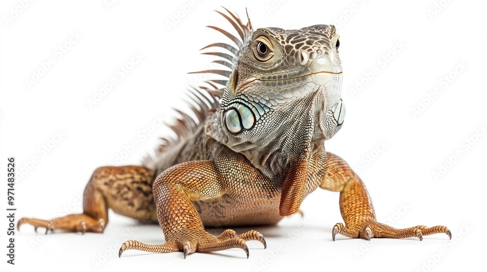 Obraz premium Green Iguana Portrait
