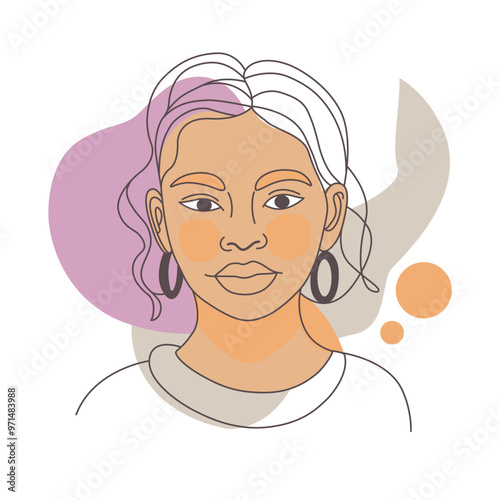 Bold African Muse on Warm Abstracts