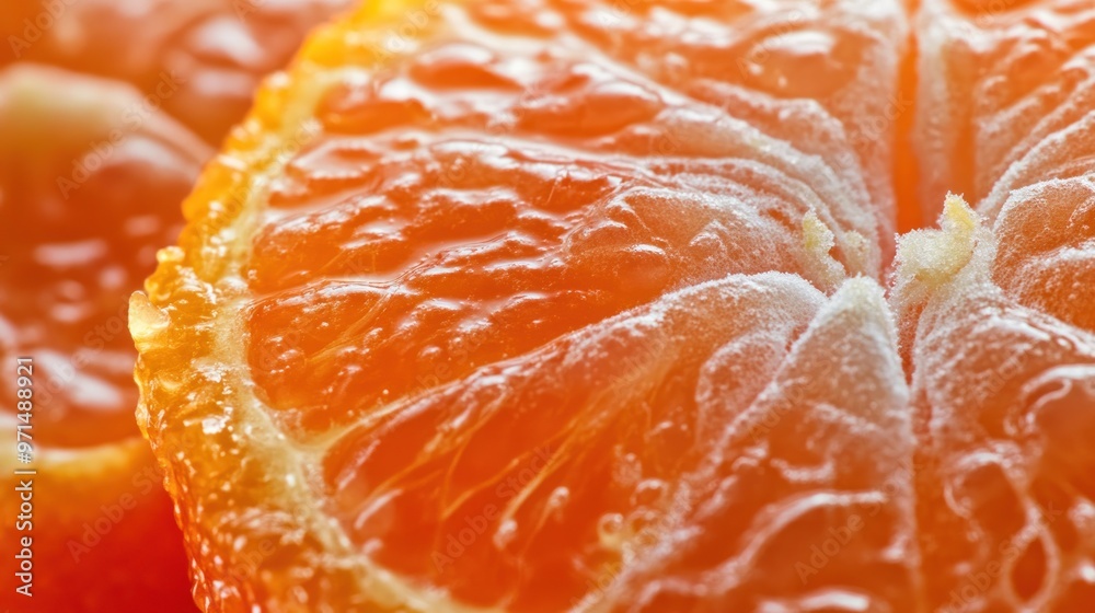 Close-up of a Juicy Orange Slice Close-up of a Juicy Orange Slice