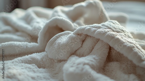 Soft White Blanket with Fluffy Texture