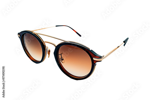 Stylish luxury sunglasses with a sleek design and premium finish isolated on transparent background photo