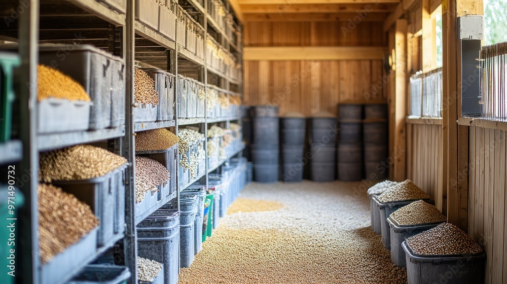 Storage Room Filled with Seeds and Grains Storage Room Filled with Seeds and Grains