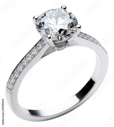 PNG Elegant diamond engagement ring