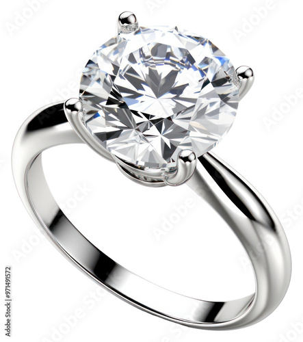 PNG Elegant diamond engagement ring