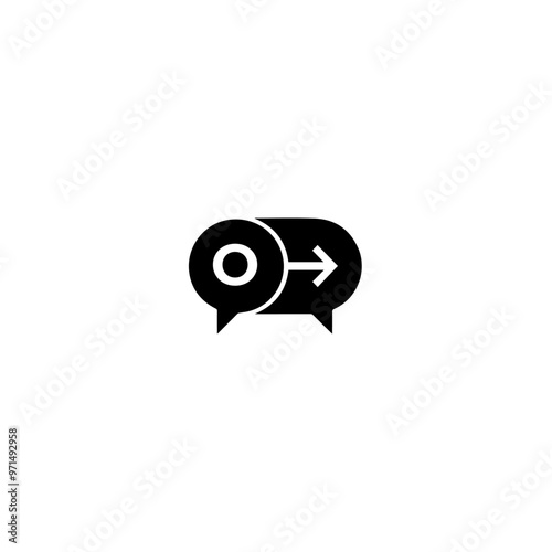 O message icon, eye, icon, vector, illustration, symbol, logo, design, business, sign, eyeball, human, art, iris, look, technology, web, camera, vision, button, see, element, internet, lens, view, bla