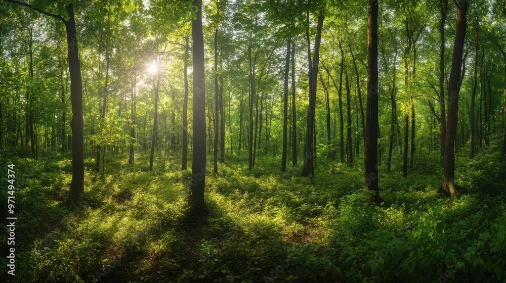 The Serene Forest with Sunlight The Serene Forest with Sunlight