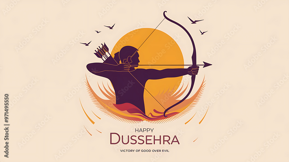 Fototapeta premium Happy Dussehra, Indian. Dussehra, festival, Poster, Banner, 