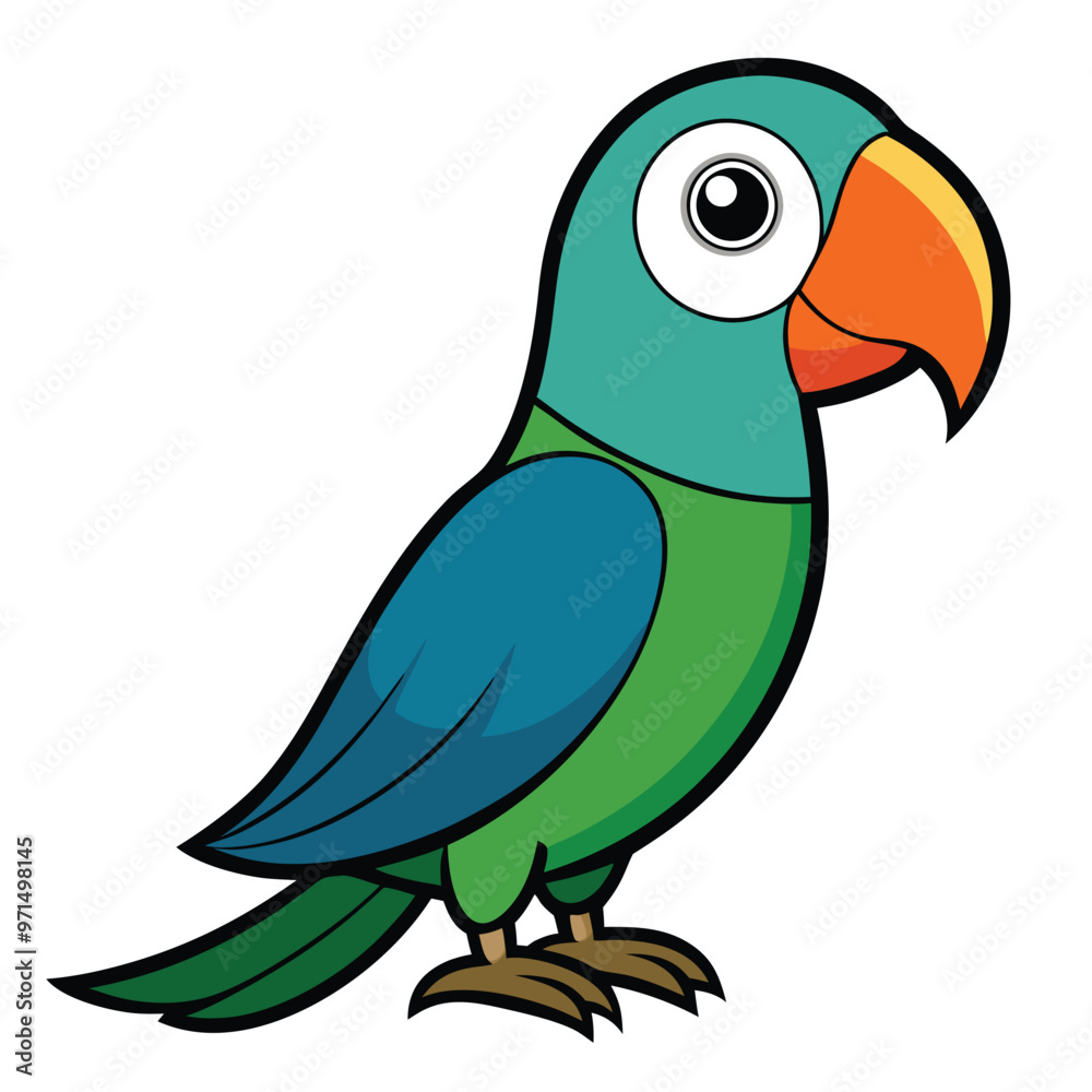 Parrot Cartoon Vector Image png illustration on white background , Vector Design Parrot Cartoon Vector Image png illustration on white background , Vector Design