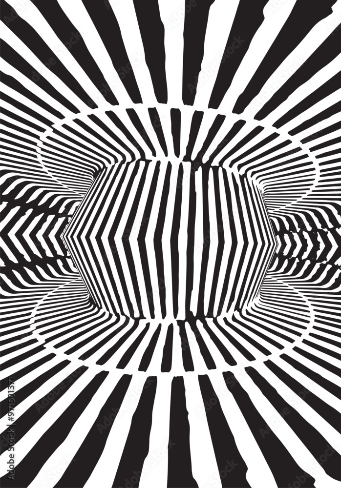 Black abstract rotated lines.vortex form. Geometric art. Design element. Digital image with a psychedelic stripes.Design element for prints, web, template Black abstract rotated lines.vortex form. Geometric art. Design element. Digital image with a psychedelic stripes.Design element for prints, web, template