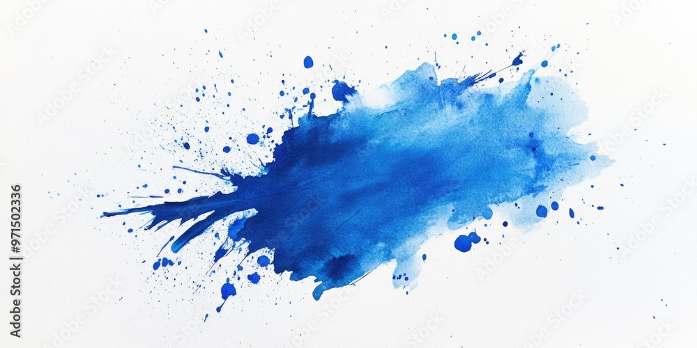 Blue Ink Splatter White Background Blue Ink Splatter White Background