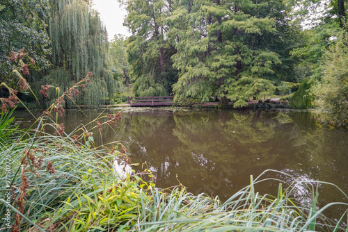 Canvas Print pond of the british botanical garden of Bratislava