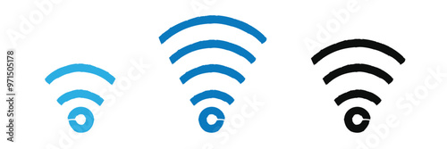 Wi Fi icon vector set. wireless illustration sign collection. Eps 10.