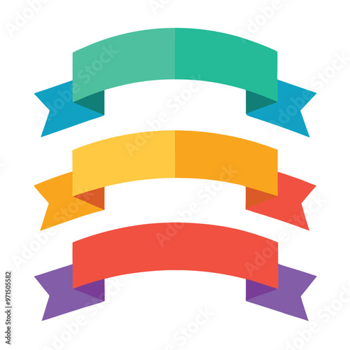Free Download Ribbon Banner Design Vector Set Illustraion png icon on white background - GFXLoad
