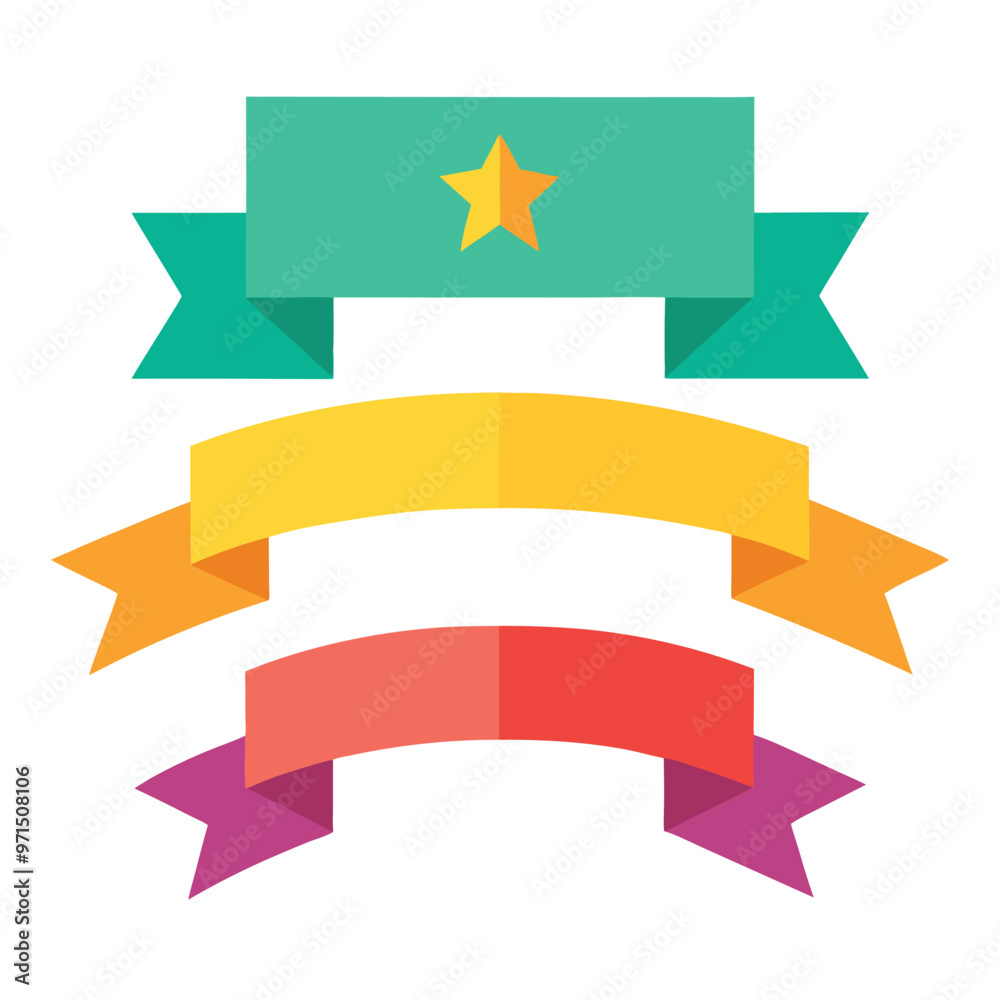 Ribbon Banner Design Vector Set Illustraion png icon on white background Ribbon Banner Design Vector Set Illustraion png icon on white background