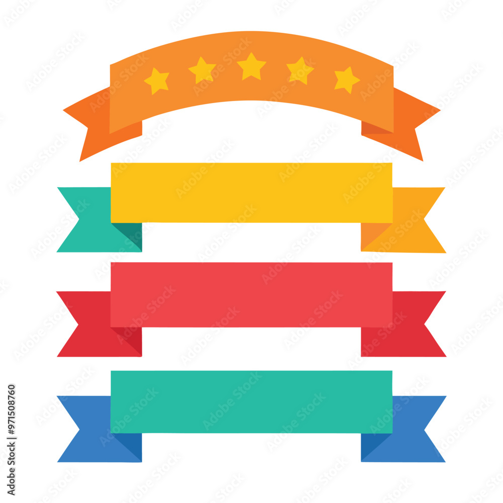 Ribbon Banner Design Vector Set Illustraion png icon on white background Ribbon Banner Design Vector Set Illustraion png icon on white background