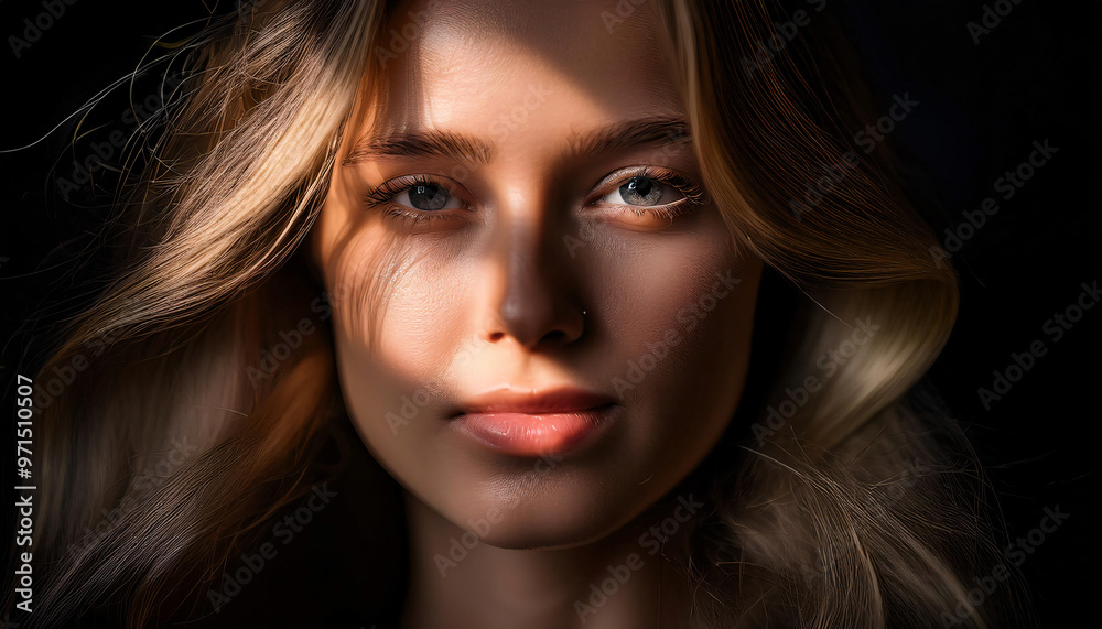 Portrait with Dramatic Lighting and Textures Portrait with Dramatic Lighting and Textures