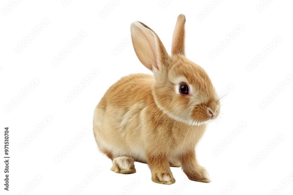 Lovely rabbit with a soft, velvety coat and a sweet, friendly appearance isolated on transparent background Lovely rabbit with a soft, velvety coat and a sweet, friendly appearance isolated on transparent background