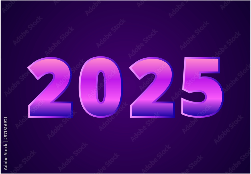 Happy New Year 2025 Purple Typography Elegant Design Abstract Illustration Vector Happy New Year 2025 Purple Typography Elegant Design Abstract Illustration Vector