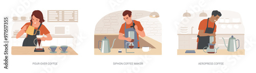 Specialty coffee isolated cartoon vector illustrations se