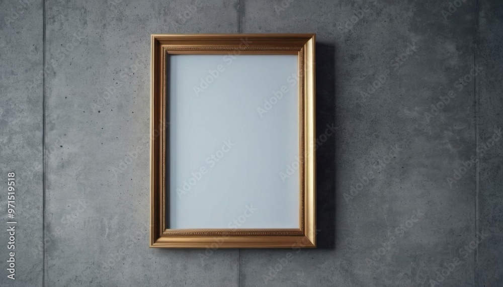 picture in frame mockup on concrete background, ai picture in frame mockup on concrete background, ai