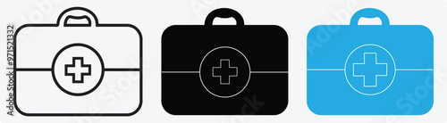medical health care First Aid Kit icon silhouette vector illustration