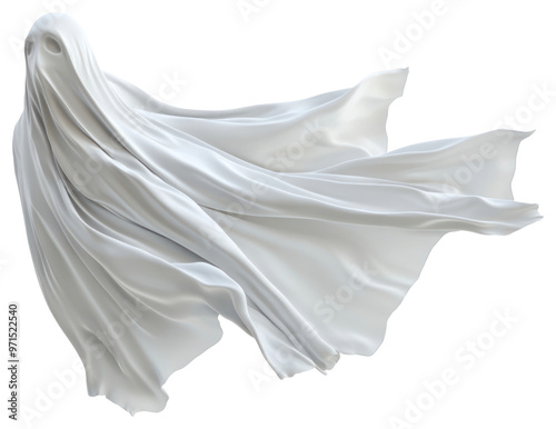 PNG Flying sheet ghost white supernatural mysterious. photo