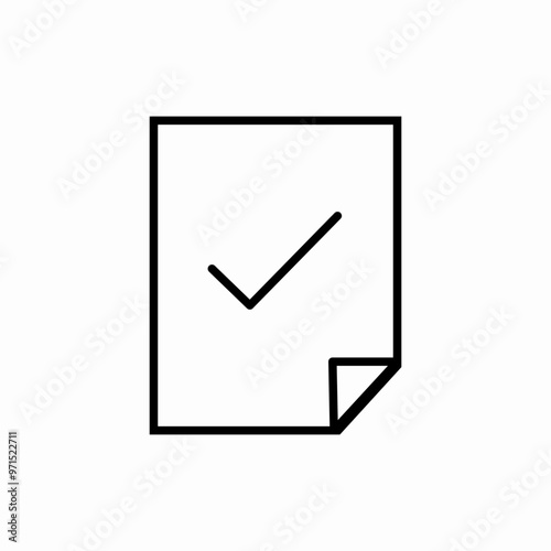 file check mark icon sign vector