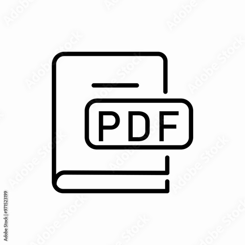 pdf file format icon sign vector