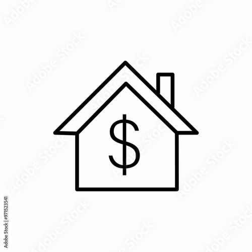 real estate price icon sign vector