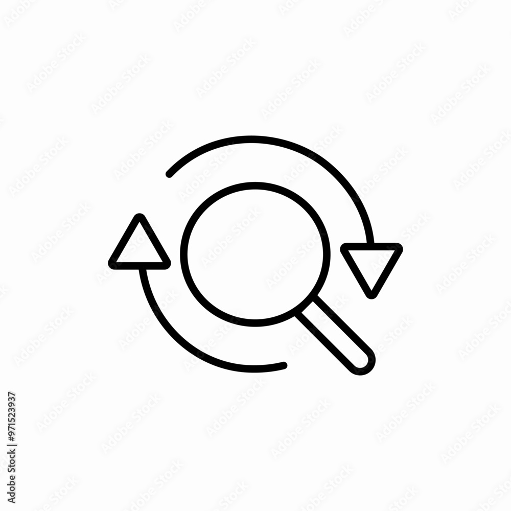 search rotate arrows icon sign vector search rotate arrows icon sign vector