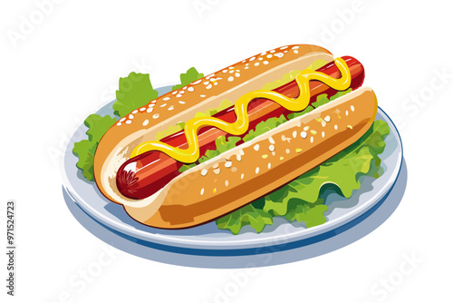hotdog on a plate
