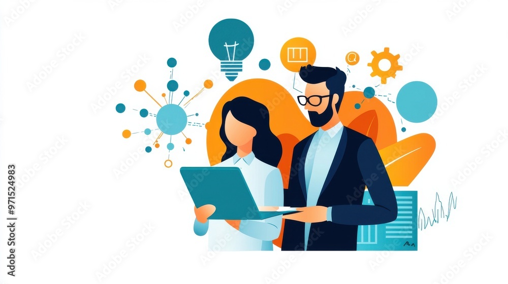 A mentor guides a younger colleague through a difficult project, offering words of encouragement. The positivity shared creates a supportive work environment. A mentor guides a younger colleague through a difficult project, offering words of encouragement. The positivity shared creates a supportive work environment.