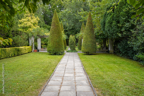 Photography pathway in the british botanical garden of Bratislava