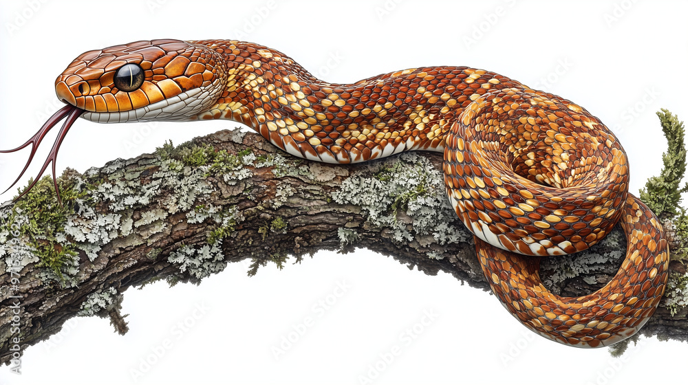 Obraz premium close up of a snake in a studio