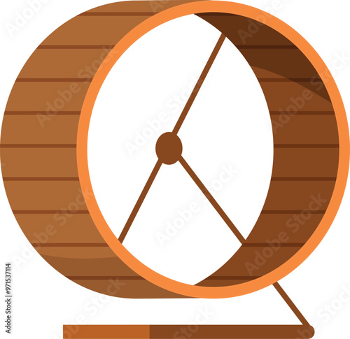 This wooden hamster wheel is designed to provide hours of enriching playtime for pet hamsters, gerbils and mice
