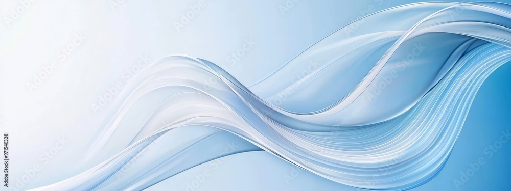 Fototapeta premium A tight shot of a blue-white background featuring a wavy pattern at its upper and lower edges