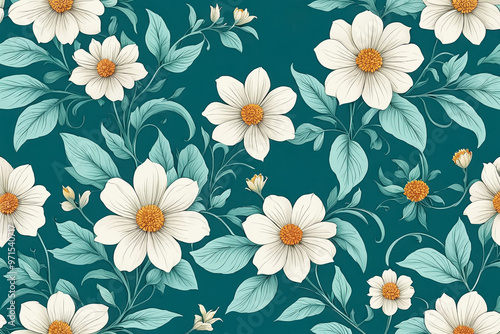 Stunning colorful flowers illustration