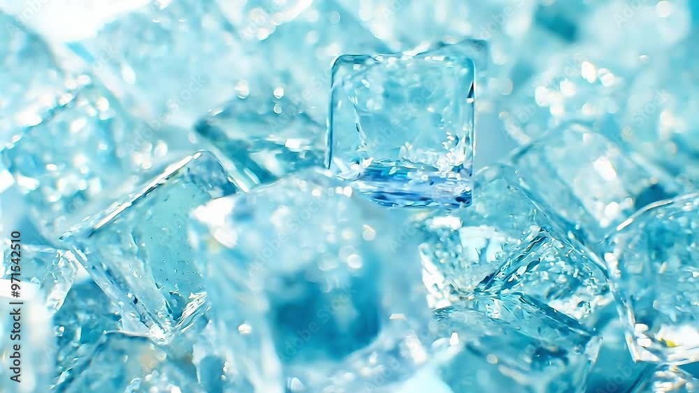 Full frame of refreshing water in cold ice, Ice cubes, Cubes of ice Full frame of refreshing water in cold ice, Ice cubes, Cubes of ice